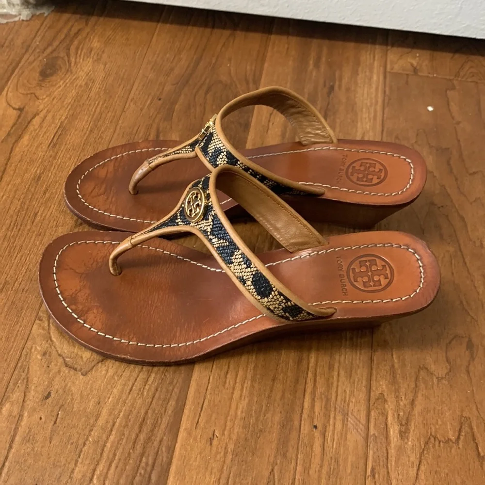 Tory Burch Wedge Sandals - Picture 3 of 7